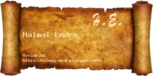 Halmai Endre névjegykártya